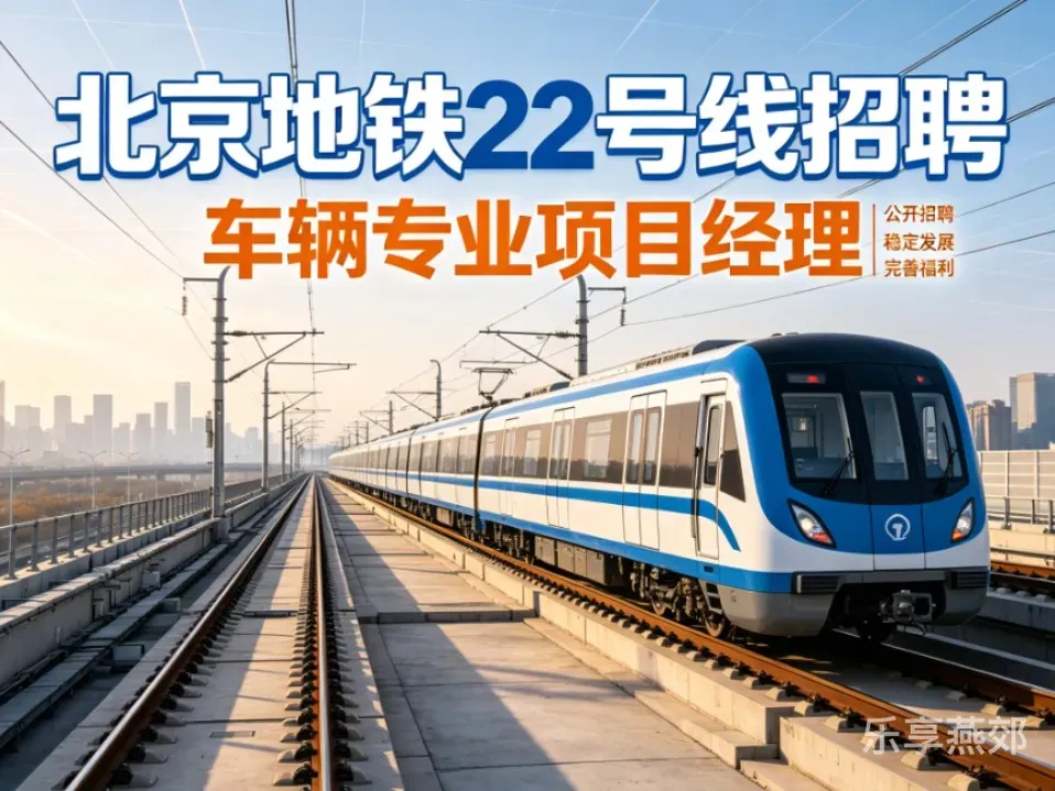 北京地铁22号线运营公司全资子公司招聘，三河、燕郊相关专业人员可报名